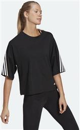 Future Icons 3-Stripes Αθλητικό Γυναικείο T-shirt Μαύρο Adidas