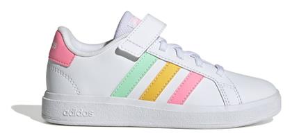 adidas Grand Court Παιδικά Sneakers Cloud White / Pulse Mint / Beam Pink - Adidas