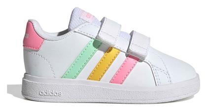 adidas Grand Court Παιδικά Sneakers Cloud White / Pulse Mint / Beam Pink - Adidas