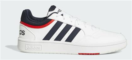 Hoops 3.0 Ανδρικά Sneakers Cloud White / Legend Ink / Vivid Red Adidas