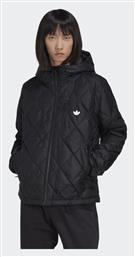 Κοντό Γυναικείο Puffer Μπουφάν για Χειμώνα Μαύρο Adidas