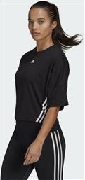 Adidas Κοντομάνικο Crop Top Μαύρο από το Asos