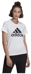 Loungewear Essentials Logo Γυναικείο T-shirt Λευκό με Στάμπα Adidas