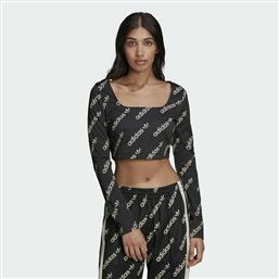 Adidas Μακρυμάνικο Crop Top Μαύρο από το Asos
