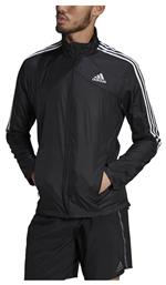 Marathon 3-Stripes Ανδρικό Μπουφάν Αντιανεμικό Μαύρο Adidas