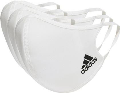 Adidas Μάσκα Προστασίας Υφασμάτινη M/L σε Λευκό χρώμα H34578 3τμχ