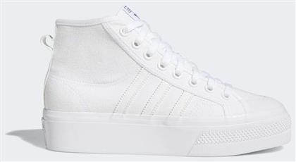 Nizza Γυναικεία Flatforms Μποτάκια Cloud White Adidas