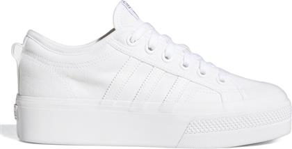 Nizza Γυναικεία Flatforms Sneakers Cloud White Adidas
