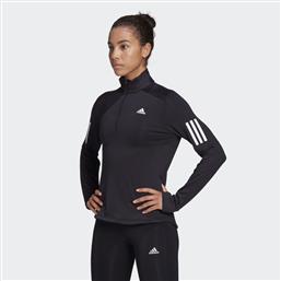 Adidas Own Run 1/2 Zip Warm Μακρυμάνικη Γυναικεία Αθλητική Μπλούζα Μαύρη από το Asos