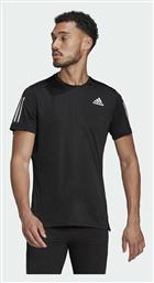 Own The Run Ανδρικό T-shirt Black / Reflective Silver Μονόχρωμο Adidas