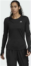 Adidas Own the Run Μακρυμάνικη Γυναικεία Αθλητική Μπλούζα σε Μαύρο χρώμα από το Asos