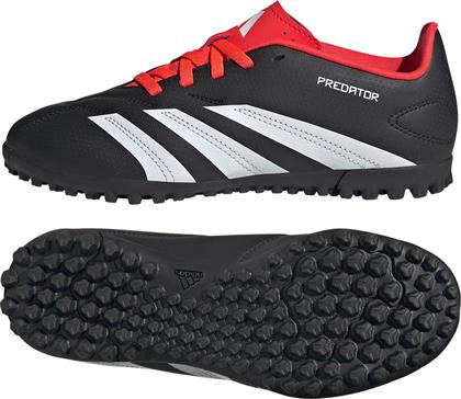 Adidas Παιδικά Ποδοσφαιρικά Παπούτσια Predator 24 Club Turf με Σχάρα Core Black / Cloud White / Solar Red
