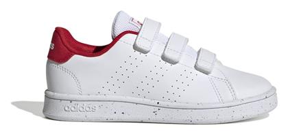 Παιδικά Sneakers Advantage Lifestyle Court Hook με Σκρατς Λευκά Adidas
