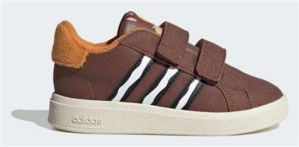 Παιδικά Sneakers Grand Court Chip CF με Σκρατς Καφέ Adidas