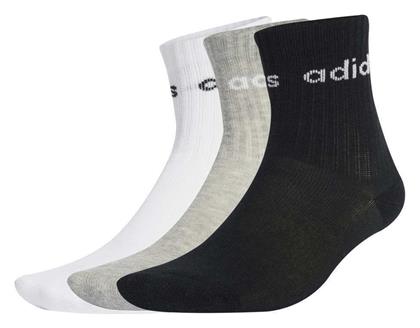 adidas Παιδικά Σοσόνια CREW Λευκο/γκρι/μαυρο 3 Ζευγάρια - Adidas