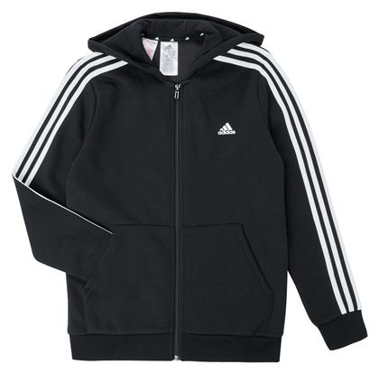 adidas Παιδική Ζακέτα Φούτερ Essentials 3-Stripes Μαύρη - Adidas