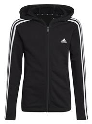 adidas Παιδική Ζακέτα Φούτερ Essentials 3-Stripes Μαύρη - Adidas