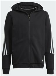 adidas Παιδική Ζακέτα Φούτερ Stripes Full Μαύρη - Adidas