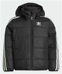 adidas Παιδικό Αθλητικό Μπουφάν Κοντό με Κουκούλα Μαύρο Adicolor - Adidas