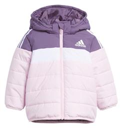 adidas Παιδικό Αθλητικό Μπουφάν Κοντό με Κουκούλα Ροζ - Adidas