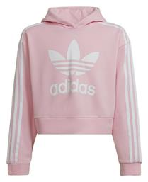 Παιδικό Φούτερ Cropped με Κουκούλα Ροζ Adidas