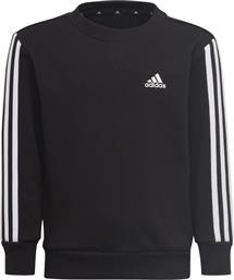 Adidas Παιδικό Φούτερ Μαύρο Essentials 3-Stripes