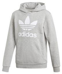 adidas Παιδικό Φούτερ με Κουκούλα και Τσέπες Γκρι Trefoil - Adidas