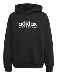 adidas Παιδικό Φούτερ με Κουκούλα και Τσέπες Μαύρο - Adidas