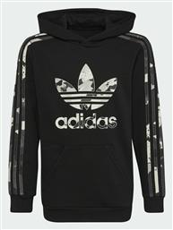 adidas Παιδικό Φούτερ με Κουκούλα και Τσέπες Μαύρο Camo Hoodie - Adidas