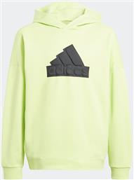 Adidas Παιδικό Φούτερ με Κουκούλα Πράσινο