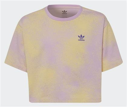 Παιδικό Καλοκαιρινό Crop Top Κοντομάνικο Ροζ Farm Rio Adidas