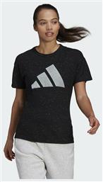 Sportswear Winners 2.0 Αθλητικό Γυναικείο T-shirt Μαύρο με Στάμπα Adidas