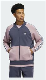 Superstar Ανδρική Φούτερ Ζακέτα με Τσέπες Shadow Navy / Magic Mauve Adidas
