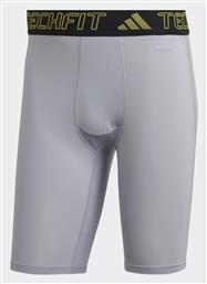 adidas Techfit Ανδρικό Αθλητικό Κολάν Compression Κοντό Ασημί - Adidas