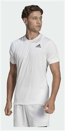 Tennis Freelift Ανδρικό T-shirt Λευκό με Λογότυπο Adidas