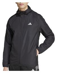 Training 3-stripes Ανδρικό Μπουφάν Αδιάβροχο και Αντιανεμικό Black Adidas