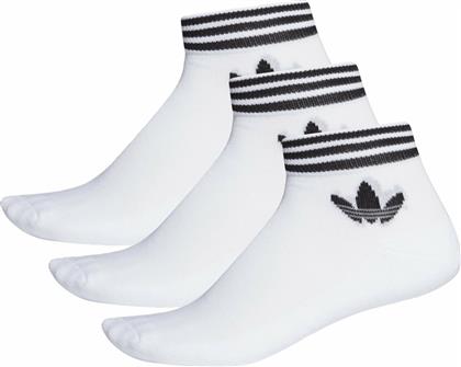 Adidas Trefoil Αθλητικές Κάλτσες Λευκές 3 Ζεύγη