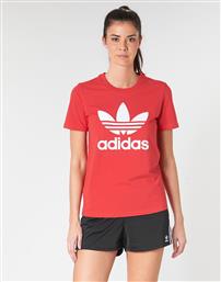 Adidas Trefoil Αθλητικό Γυναικείο T-shirt Κόκκινο με Στάμπα από το HallofBrands