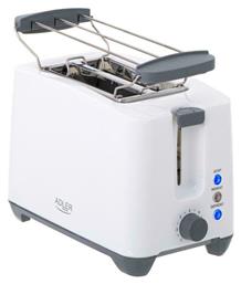 Φρυγανιέρα 2 Θέσεων 1000W Λευκή Adler