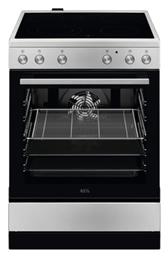 Ελεύθερη με Κεραμικές Εστίες Inox CCB6400CBM AEG