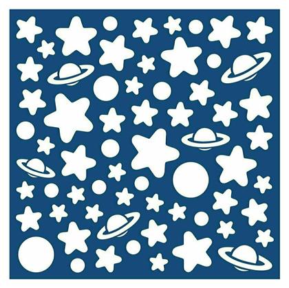 Αυτοκόλλητο Τοίχου Φωσφοριζέ White Stars M 90τμχ - Ango