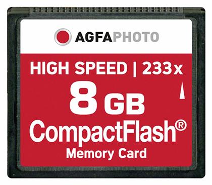 High Speed 233x CompactFlash 8GB High Speed AgfaPhoto