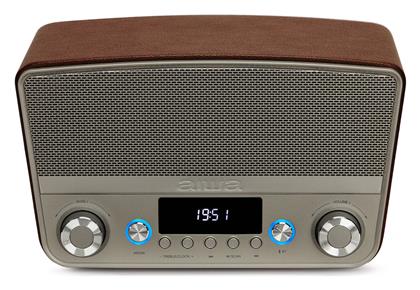 BSTU-750BR Επιτραπέζιο Ραδιόφωνο Ρεύματος με Bluetooth και USB Καφέ Aiwa