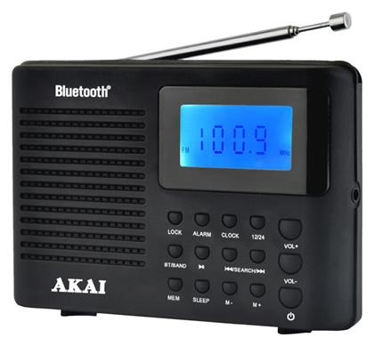 APR-400 Φορητό Ραδιόφωνο Μπαταρίας με Bluetooth Μαύρο Akai