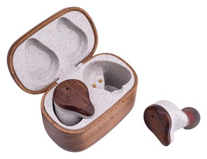 BTE-W300ENC In-ear Bluetooth Handsfree Ακουστικά με Θήκη Φόρτισης Bamboo Akai