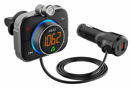 FM Transmitter Αυτοκινήτου με Bluetooth / MicroSD / Type-C Akai