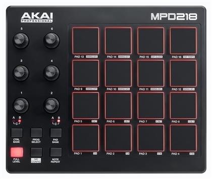 Midi Controller MPD-218 σε Μαύρο Χρώμα Akai
