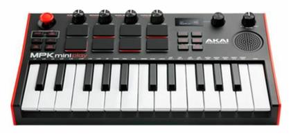 Midi Controller Professional MPK Mini Play MK3 με 25 Πλήκτρα σε Μαύρο Χρώμα Akai