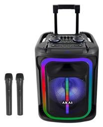 Σύστημα Karaoke με Ασύρματα Μικρόφωνα ABTS-15 Pro Volcano σε Μαύρο Χρώμα Akai