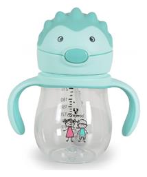 Παιδικό Ποτηράκι με Λαβές και Καλαμάκι Stage Sippy από Πλαστικό Πράσινο 250ml για 12m+ Akuku
